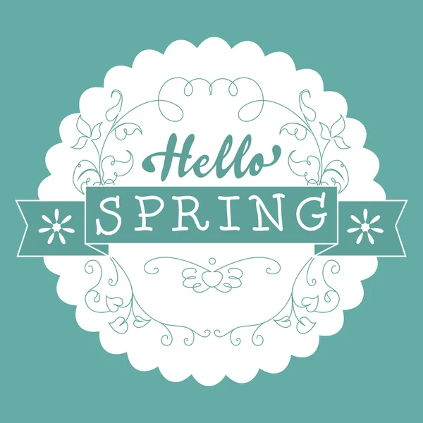 Illustration vectorielle Hello Spring — Image vectorielle