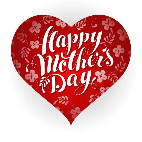 Happy Mother's Day Heart — Stock Vector