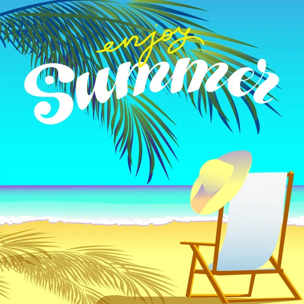 Plage d'été — Image vectorielle