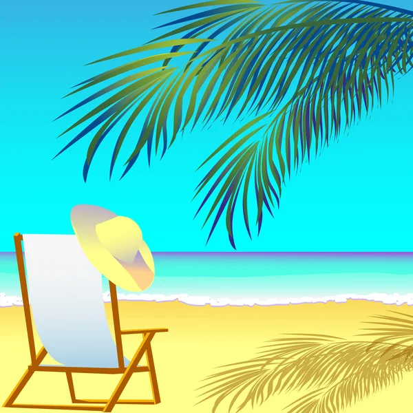 Summer Beach Background — Stock Vector