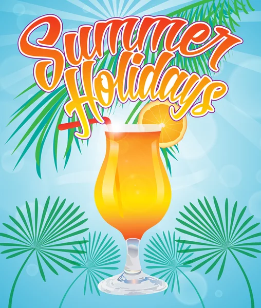 Cocktail des vacances d'été — Image vectorielle