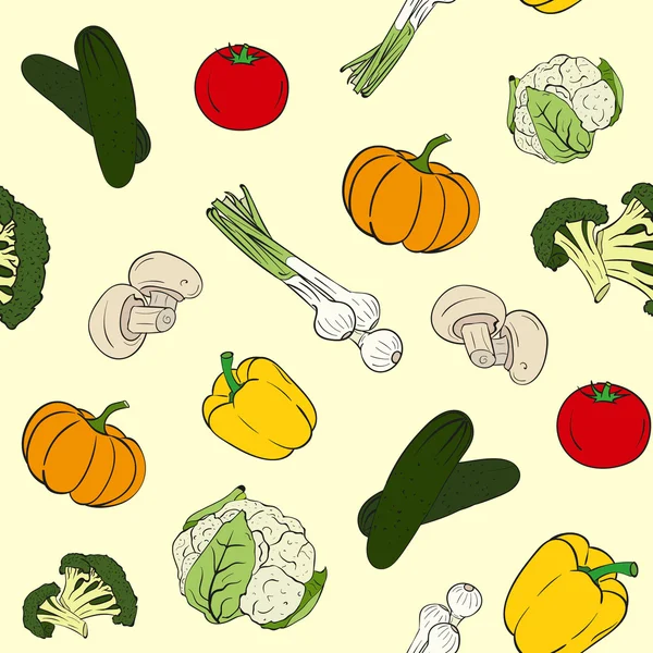 Zelenina vzor — Stockový vektor