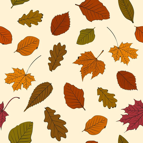 Modèle de feuilles d'automne — Image vectorielle