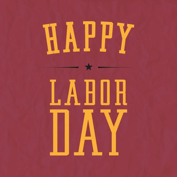 Лейбл Happy Labor Day — стоковый вектор