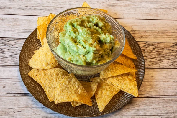 Mexikói Guacamole Szósz Elkészítése Zseblámpa Stock Kép