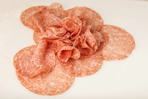 Fette di salame — Foto Stock