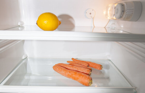 Almost empty refrigerator