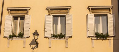 Muggia,windows typical of the town.