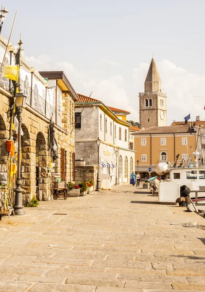 Muggia, pier and boats — стоковое фото