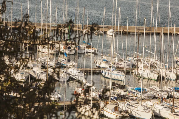 Muggia, muelle y barcos — Foto de Stock