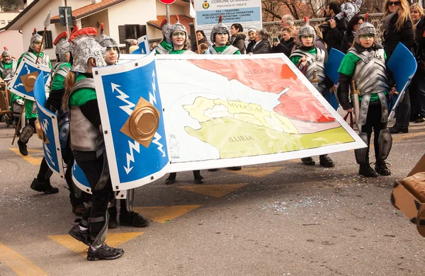 Karneval parade af Muggia, Italien - Stock-foto