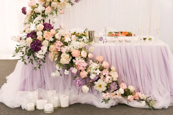 Cena Boda Lujo Una Gran Carpa Hermosa Hermosa Decoración Para — Foto de Stock