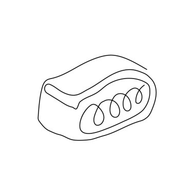 Haşhaş tohumu bir çizgi sanatı. Aralıksız turta, turta, turta ve pasta çizimleri..