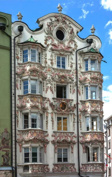 Helblinghaus Met Barok Stucwerk 1725 Herzog Friedrich Strasse Innsbruck Tirol — Stockfoto
