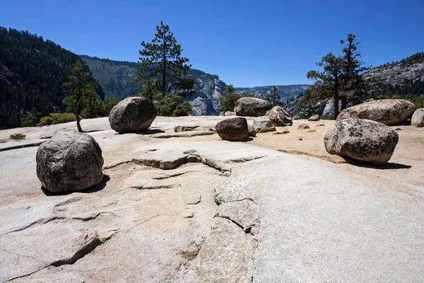 Granite Rocks Granite Surface Nevada Fall Yosemite National Park Usa — Stock Photo, Image
