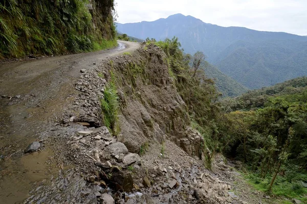 Route Mort Camino Muerte Yungas North Road Entre Paz Coroico — Photo