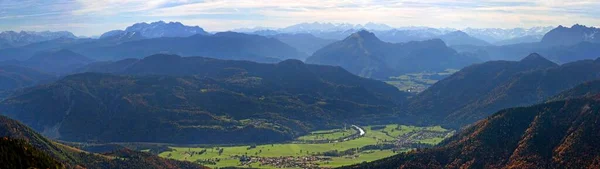 Άποψη Από Kampenwand Προς Tal Der Tiroler Achen Κύρια Κορυφογραμμή — Φωτογραφία Αρχείου