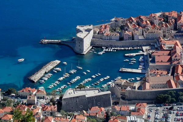 Puerto Viejo Vista Desde Mount Srd Dubrovnik Croacia Europa — Foto de Stock