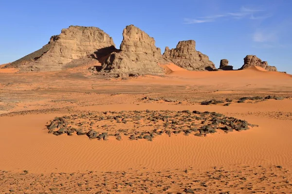 Historisch Graf Graf Tadrart Regio Tassili Ajjer Nationaal Park Unesco — Stockfoto