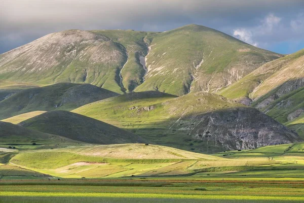 Monti Sibillini Nationalpark Castelluccio Norcia Umbrien Italien Europa — Stockfoto