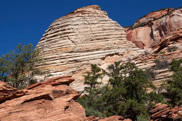 Formazioni Rocciose Arenaria Canyon Overlook Trail Zion National Park Utah — Foto Stock