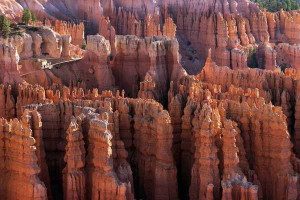 Vista Bryce Amphitheater Inspiration Point Formações Rochosas Coloridas Chaminés Fadas — Fotografia de Stock