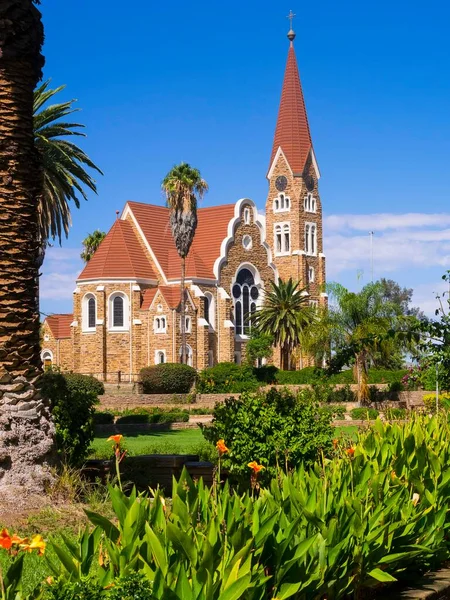 Церковь Христа Садом Парламента Виндхук Намибия Африка — стоковое фото