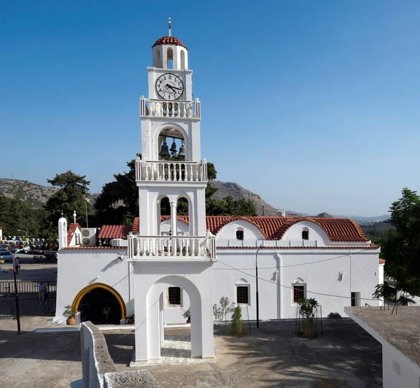 Mosteiro Tsambika Rodes Dodecaneso Grécia Europa — Fotografia de Stock