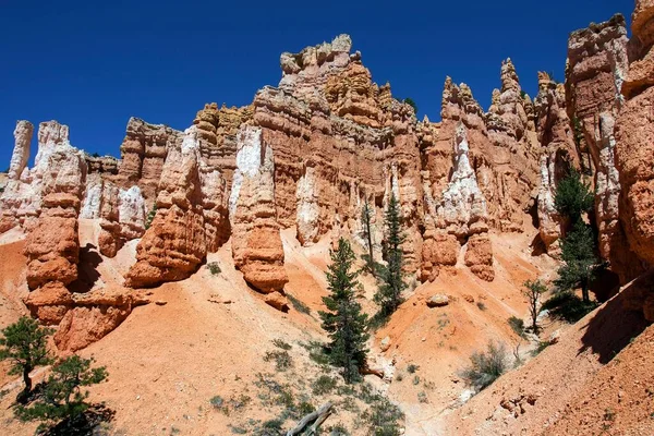 Coloured Rock Formations Fey Chimneys Queens Garden Trail Bryce Canyon — стокове фото