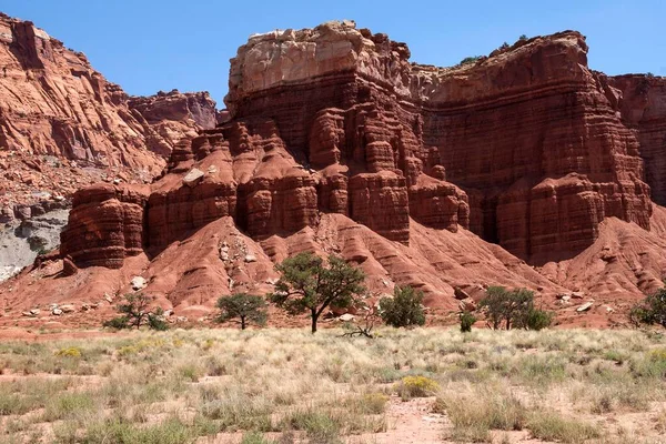 Paisaje Formaciones Rocosas Parque Nacional Capitol Reef Utah Estados Unidos —  Fotos de Stock