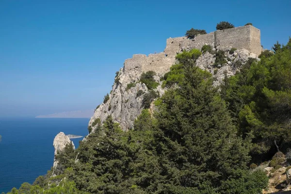 Руины Замка Монолитос Родос Додеканес Греция Европа — стоковое фото