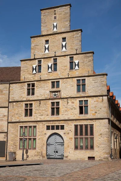 Casa Pesagem Mercado Centro Histórico Osnabrck Baixa Saxónia Alemanha Europa — Fotografia de Stock