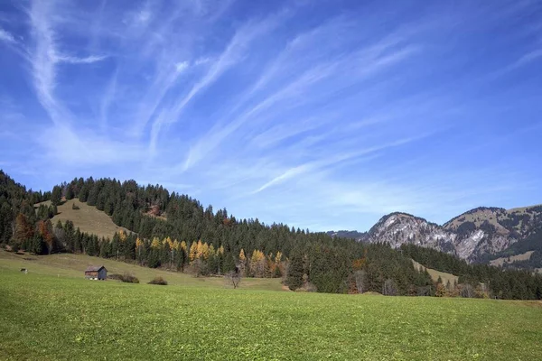 Meadow Cloud Formation Bruck Bad Hindelang Autumn Mood Allgu Bavaria — Stock fotografie