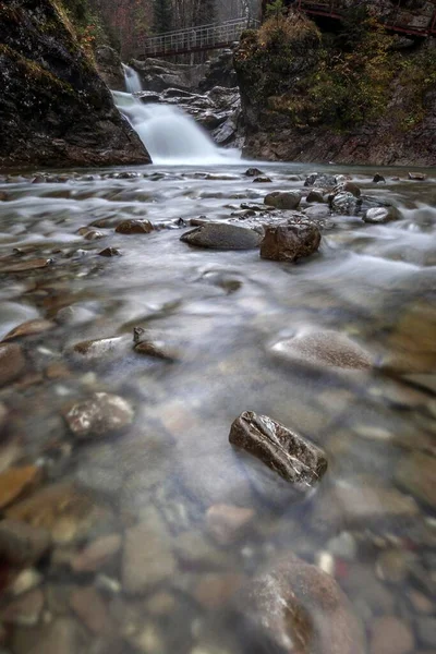 Ostertalbach Ostertaltobelu Potok Malým Vodopádem Podzim Gunzesried Sge Allgu Bavorsko — Stock fotografie