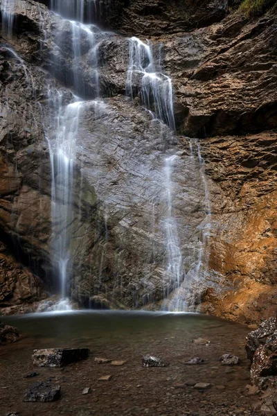 Vodopád Schleierfall Bad Oberdorf Bad Hindelang Allgu Bavorsko Německo Evropa — Stock fotografie