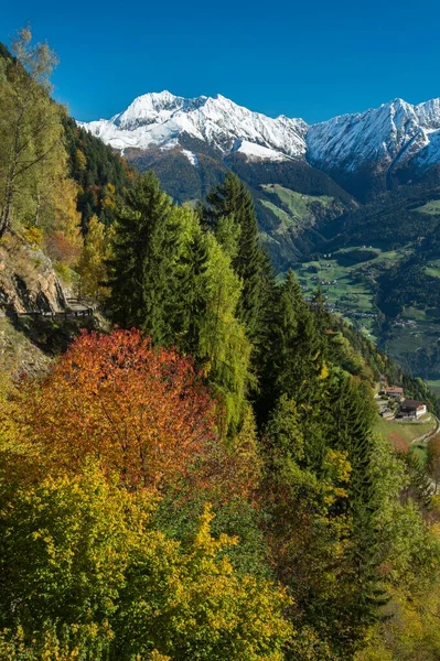 Autumn Scenery Mountains Plattenspitzen Merano Trentino Province Province South Tyrol — Stock Photo, Image