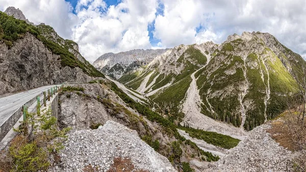 Camino Del Paso Montaña Hahntennjoch Tirol Austria Europa — Foto de Stock