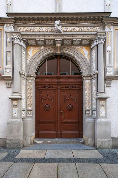 Portal Renascentista Antiga Casa Moeda Untermarkt Grlitz Alta Lusácia Saxónia — Fotografia de Stock