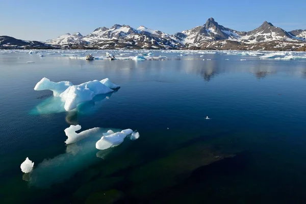 Icebergs Kong Oscars Havn Tasiilaq Ammassalik Island Kalaallit Nunaat East — Photo