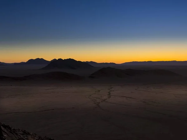 Coucher Soleil Sur Les Montagnes Tsaris Hardap Region Namibie Afrique — Photo