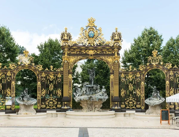 Fuente Anfetrita Plaza Stanislas Patrimonio Humanidad Por Unesco Nancy Meurthe — Foto de Stock