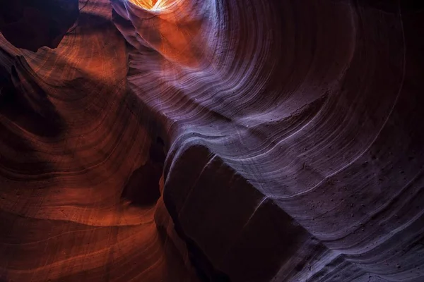 Colourful Sandstone Formations Light Upper Antelope Canyon Slot Canyon Page — Stock Photo, Image
