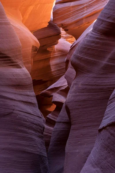 Färgglada Sandsten Formationer Nedre Antelope Canyon Slot Canyon Sida Arizona — Stockfoto