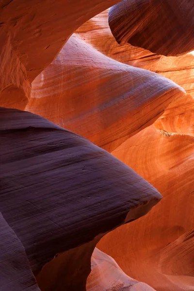 Formações Arenito Coloridas Lower Antelope Canyon Slot Canyon Page Arizona — Fotografia de Stock