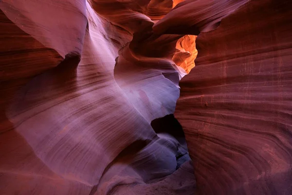 Färgglada Sandsten Formationer Nedre Antelope Canyon Slot Canyon Sida Arizona — Stockfoto