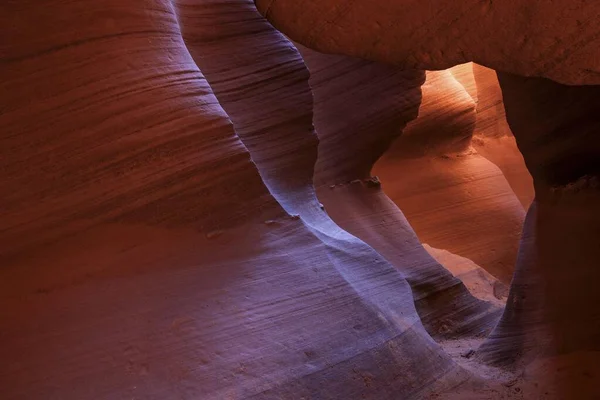 Färgglada Sandsten Formationer Nedre Antelope Canyon Slot Canyon Sida Arizona — Stockfoto