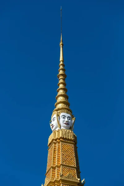 Throne Hall Tower Preah Tineang Tevea Vinichhay Royal Palace Faces — Stock Photo, Image