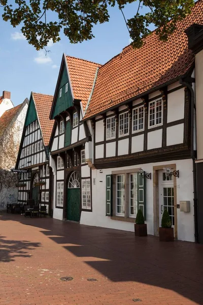 Osnabrcker Městský Dům Poloroubený Dům Historické Centrum Osnabrck Dolní Sasko — Stock fotografie