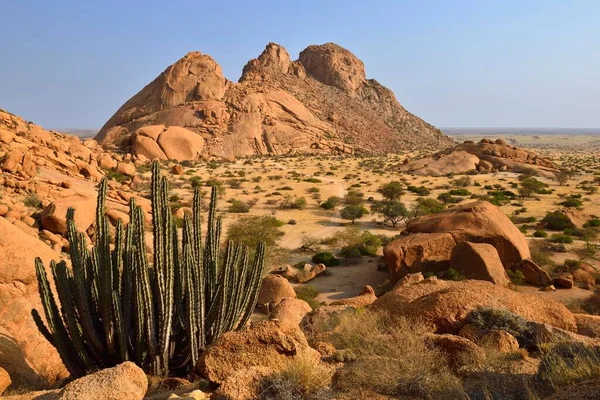 Blick Über Den Zuckerhut Bei Spitzkoppe Grootspitzkop Provinz Erongo Namibia — Stockfoto