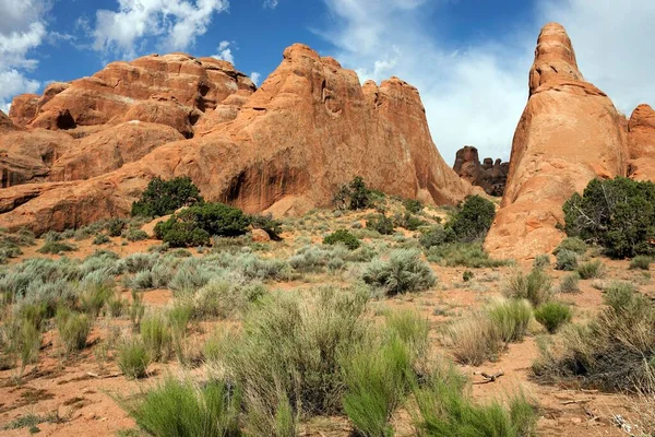 Felsformationen Devil Garden Trailhead Arches National Park Utah Usa Nordamerika — Stockfoto
